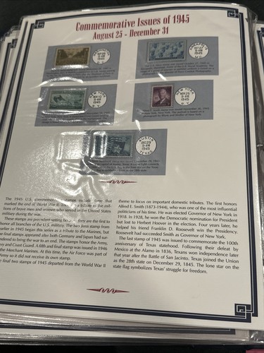 Collection 1940-49 World War II mounted in clear holders album 120 Mint stamps - Picture 17 of 24