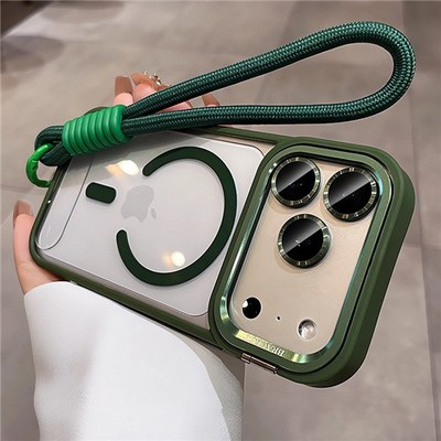 Magnet Hülle für iPhone 17 Pro 17 17 Pro Max Air mit Handschlaufe & Linsenhülle