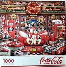 Coca-Cola Decades Polar Bears Vending Machine Pinball Machine 1000 24X30 Puzzle