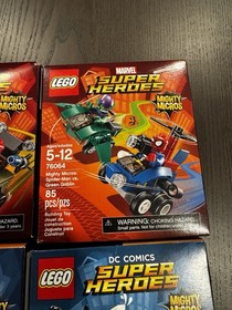 LOT OF 6 LEGO SUPER HEROES MIGHTY MICROS &ndash; NEW SEALED &ndash; MARVEL & DC 76061-76066