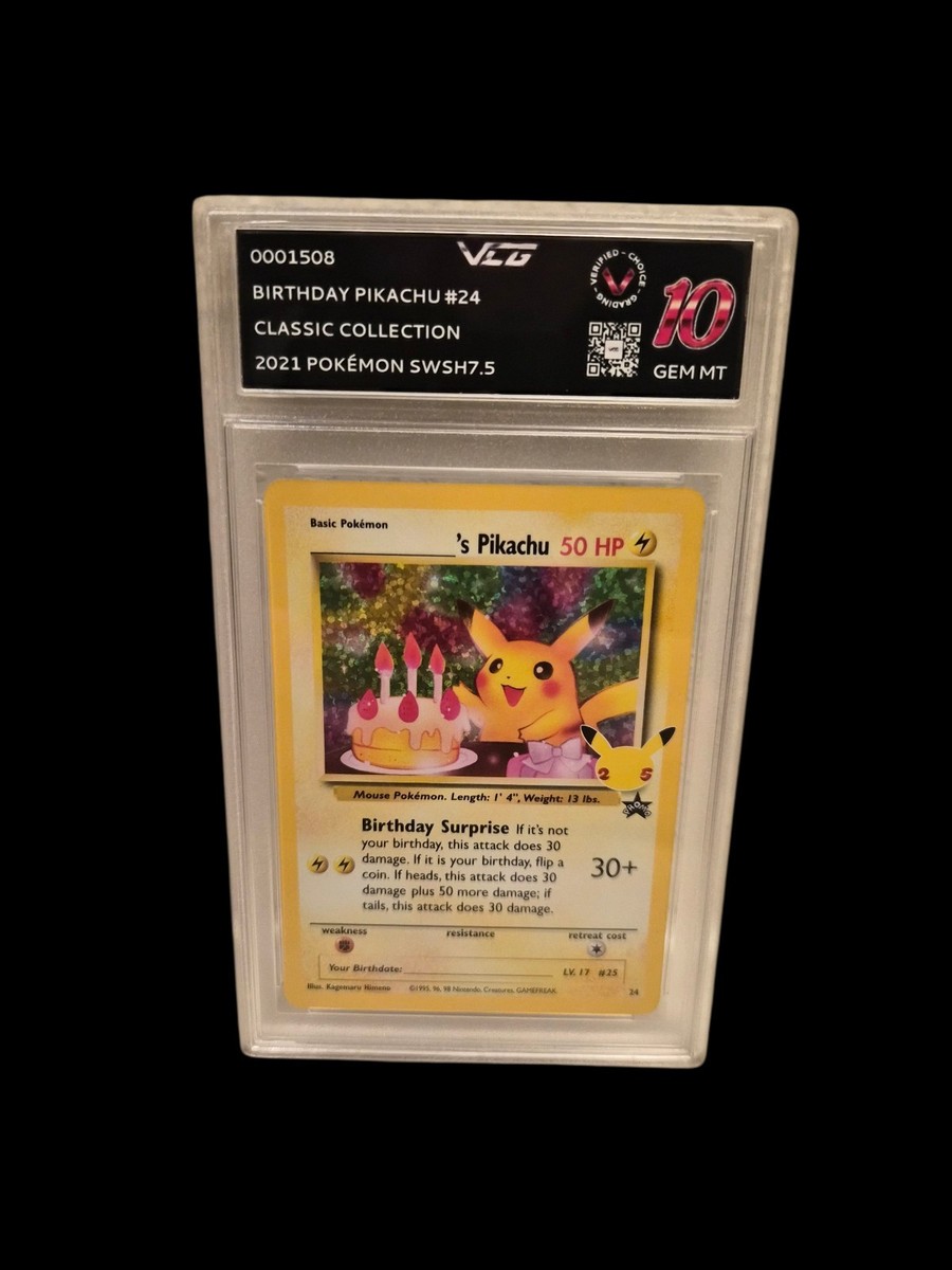 Birthday pikachu 2021 POKEMON CELEBRATIONS CLASSIC COLL #24 HOLO