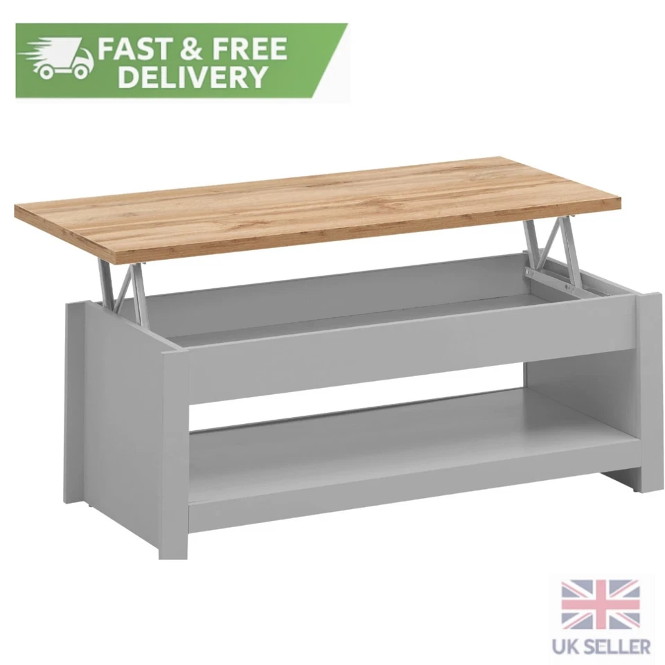 TAD484 - Lisbon Grey Lift Up Coffee Table