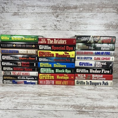 W.E.B. Griffin Hardcover (25 Books Lot) Military Thriller Honor Bound Men at War