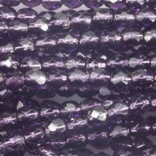 Czech Faceted Silver Lined Tanzanite Firepolish Glass Beads 4mm 50 1-04-SL2051