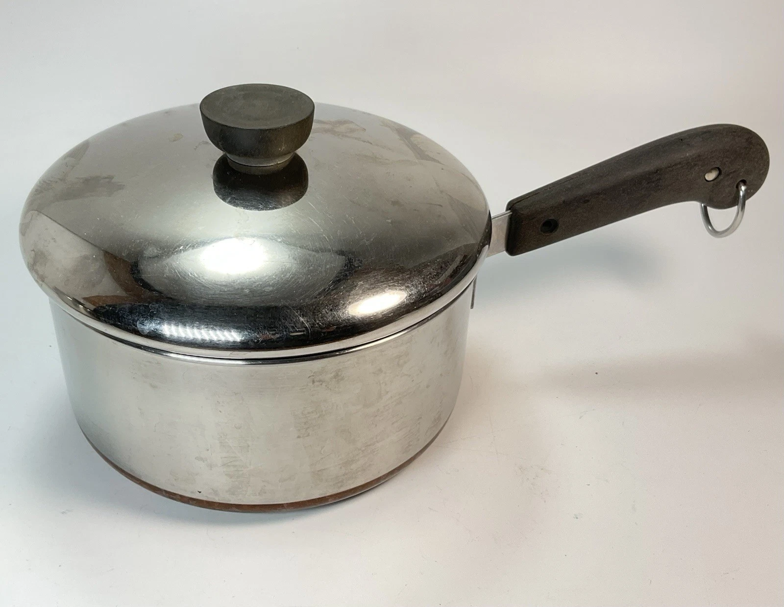 Vintage Pre Revere Ware 1801 Copper Clad Sauce Pan Pot w/ Lid USA