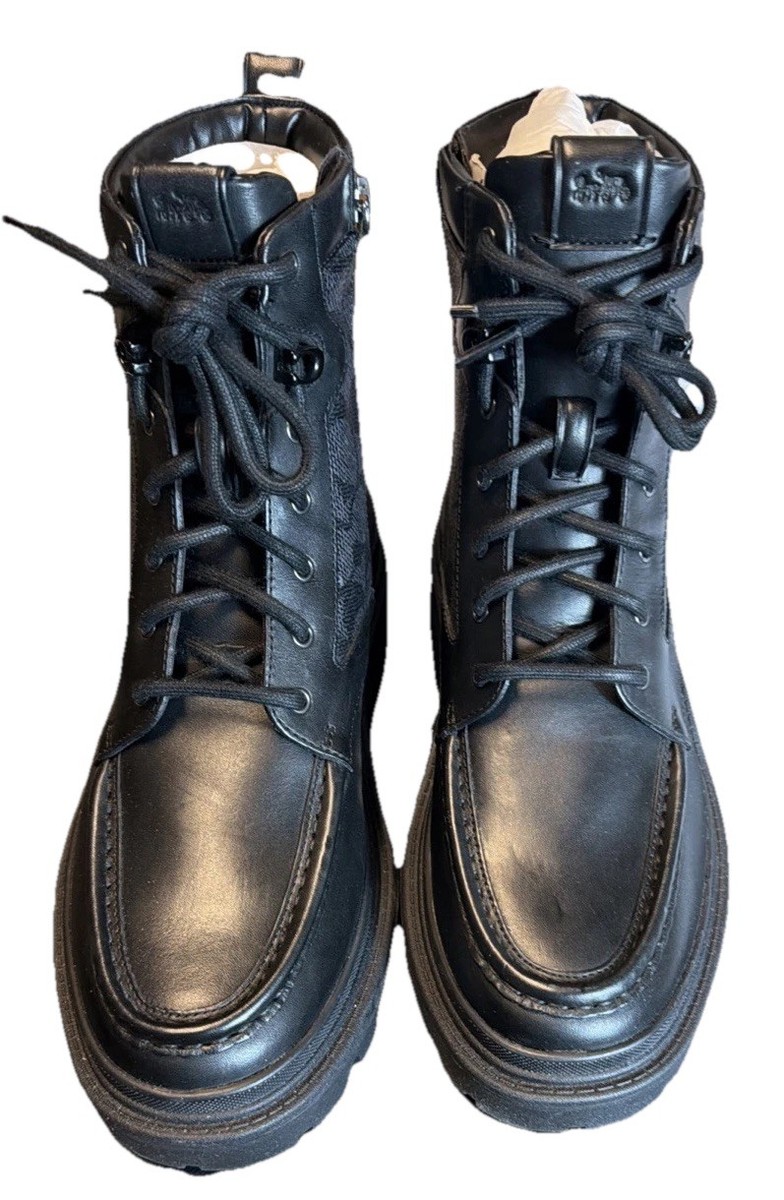 COACH Men\'s Connor Brown Leather Zip Boots Size: 12 D Coach | Shoes | Brown Leather Padded Coach Boots For  main image 2