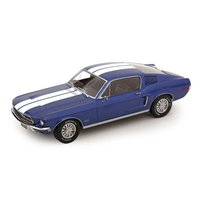 Ford Mustang Gt Fastback 1968 Blue Metallic/White 1:18 Kk Scale Auto Stradali -D