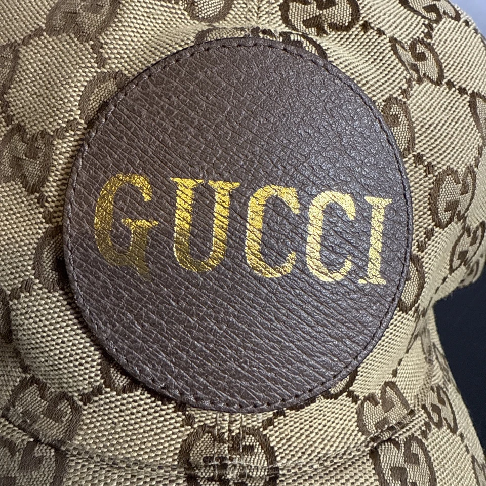 Size L /59cm Gucci Baseball Cap Beige GG Pattern Canvas Unisex Cotton Real nobox - Image 3 of 4