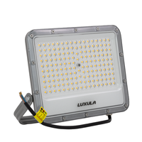 Luxula LED Fluter 100 W 4000 K Neutralweiß Grau IP65