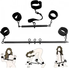Spreader Bar Sex 2 Pieces Toys Restraints with Wrist Ankle Neck Collar for Women