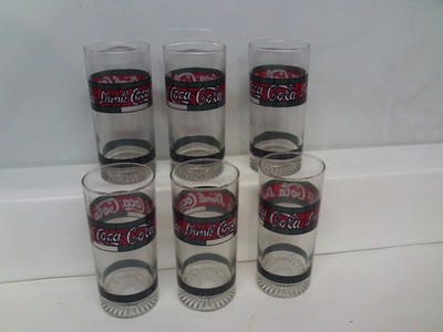 6 x Coca Cola Retro Gläser  Tiffany Style 0,2 l