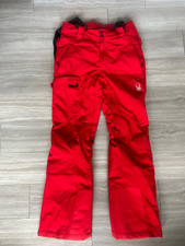 spyder red unisex snowboarding pants with straps