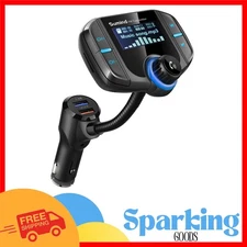 Versatile Bluetooth Car Adapter: LCD Display, Dual USB & High-Fidelity Sound