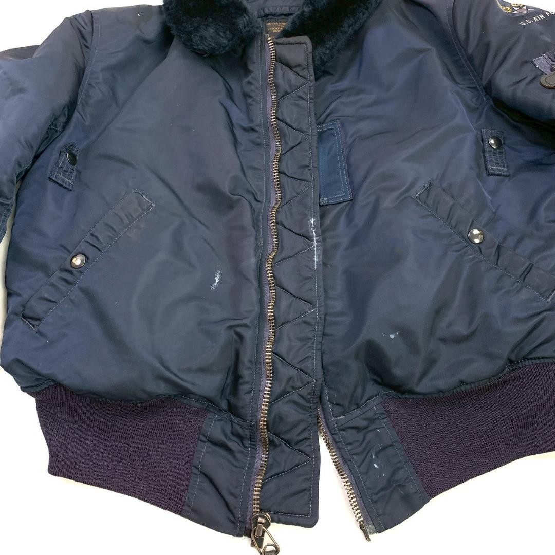 50s復刻★ USA製 ALPHA B-15C ネイビー 40　D106 Alpha Industries B-15C Navy Flight Jacket 40 D106 50s