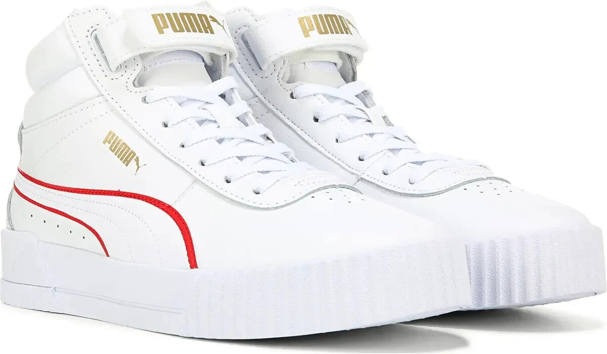PUMA Women's Carina Mid Sneakers Sz US White NEW!