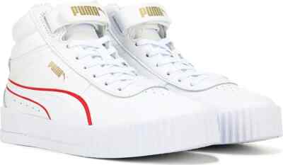 PUMA Women's Carina Mid Sneakers US Size White Shoes