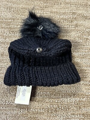 Hat Attack Bruyce Knit Beanie with Detachable Fur Pom Pom Black OS Hat Attack | Accessories | Nwt Revolve Hat Attack Bryce Knit  main image 2