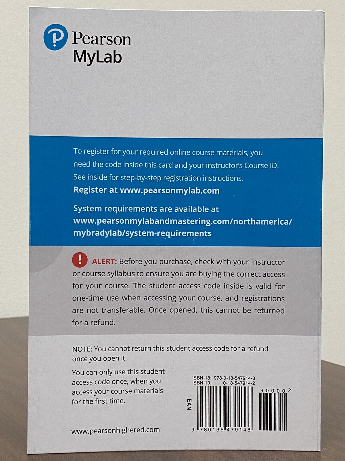 MyBradyLab with EText--Access Card--“MyLab Brady” (access card only--no book)