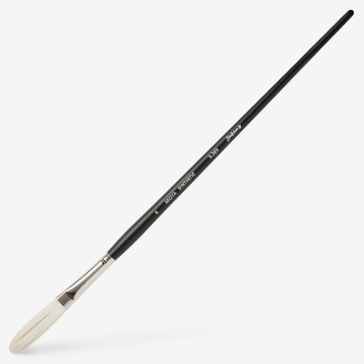 Jackson's Akoya Synthetik-Pinsel – Langer, Flacher Pinsel Nr. 6 (weiß, 11 Mm Breite) Für Öl & Acryl