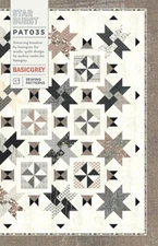 Quilt Pattern STAR BURST Moda BASIC GREY Fat Eighth Quarter Friendly BOUDOIR