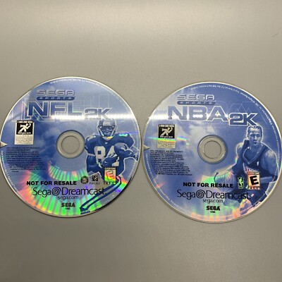 NBA 2K & NFL 2k Sega Dreamcast NOT FOR RESALE NFR