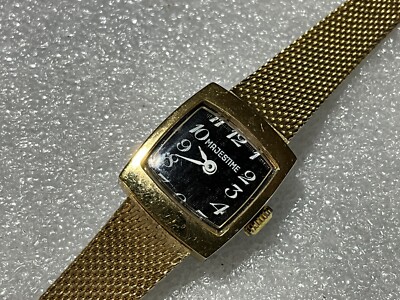 Vintage Swiss Made Majestime ladies wind watch Vintage Majestime Women Watch Gold Color Hand Wind Working  main image 2