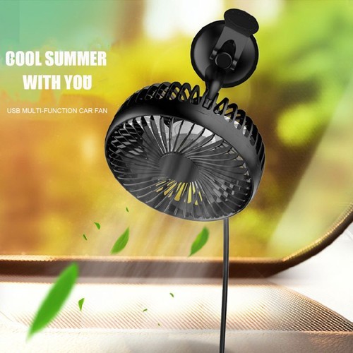 USB Powered 5V Car Fan Powerful 3 Speed Quiet Ventilation Electric Cooling Fans - Picture 4 of 8