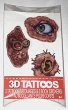 SAVVISTUFF, 1 Set of 3, 3D Body Tattoos