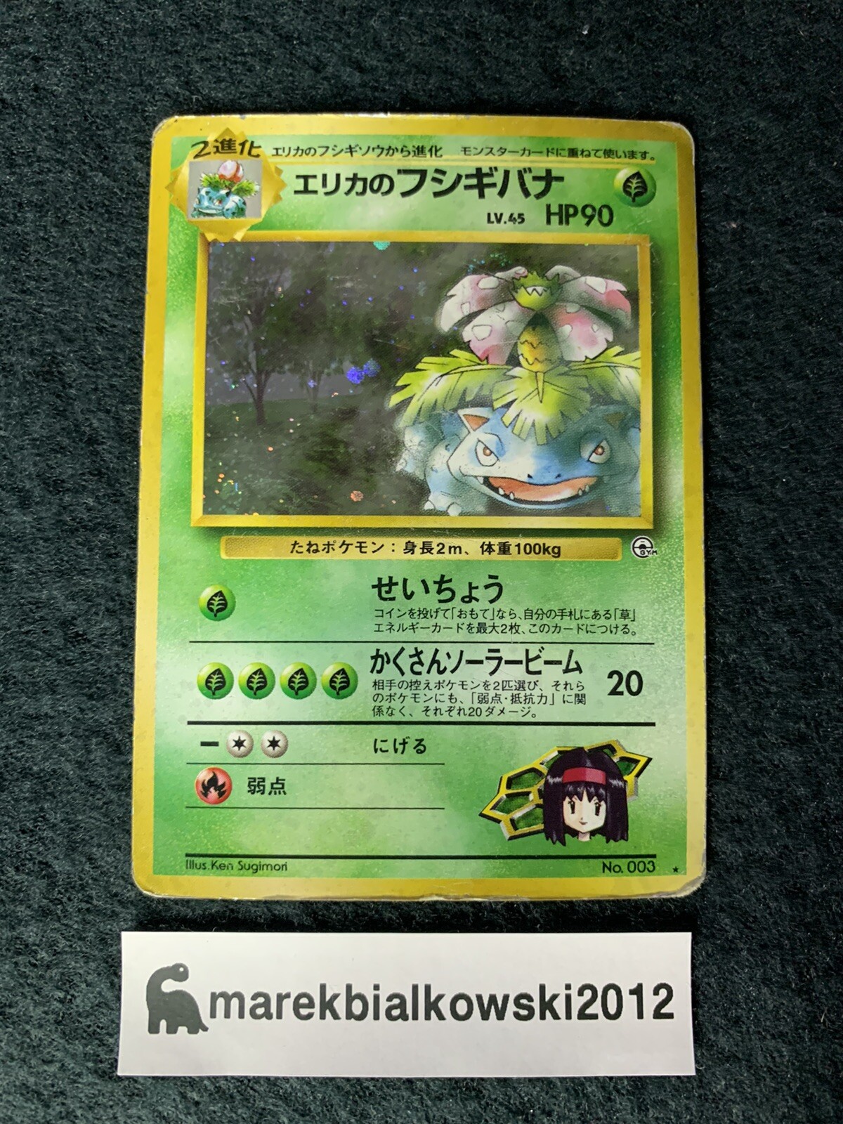 Erika S Venusaur Japanese Pokemon Card No 003 Gym Heroes Holo Ebay