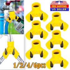 1-6pcs 3/4" Double 2-Way Tap Water Valves Garden Connector Adaptor Hose Splitter