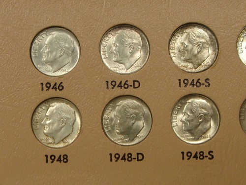 1946-1991 Roosevelt Dime Set 124 Coins (48 Silver) DANSCO w/ Proofs - Picture 2 of 20