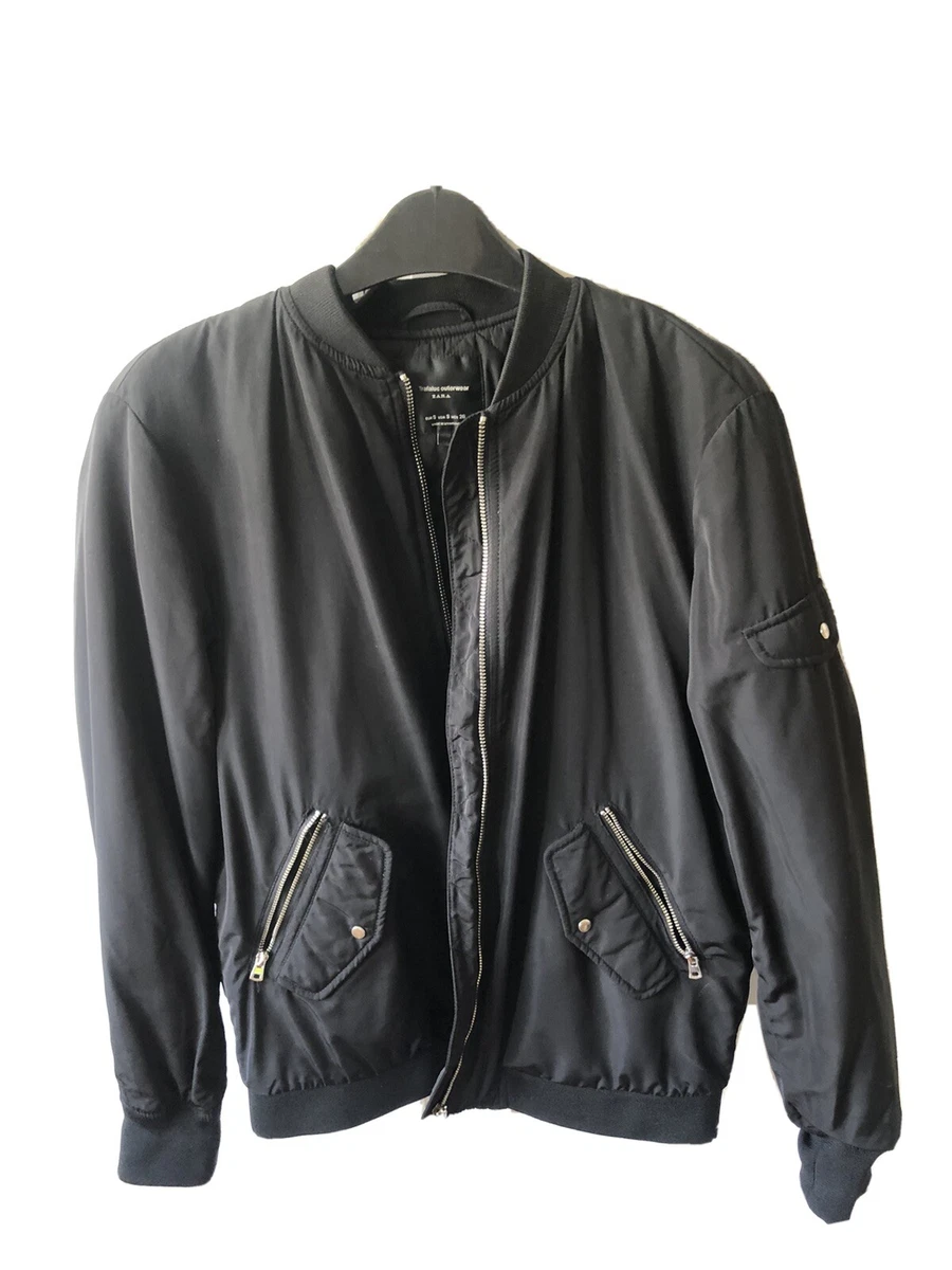 Womens Small Zara Black Bomber Jacket eBay