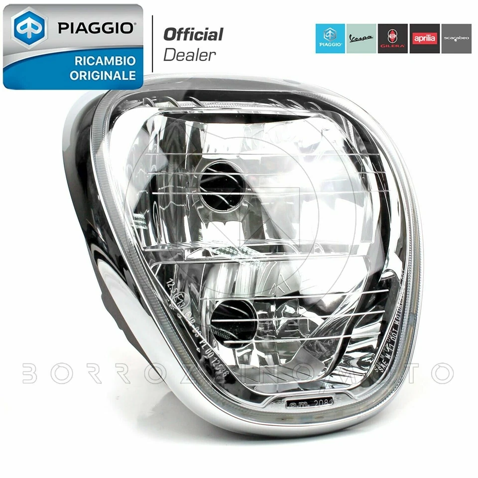 FARO PROIETTORE FANALE ANTERIORE CORNICE CROMATA PIAGGIO BEVERLY 300 ie 2011 - Immagine 2 di 4