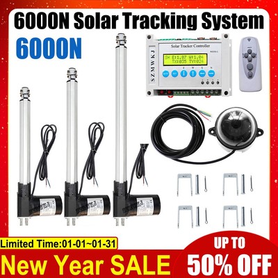 12V 6000N Dual Axis Solar Panel Tracking Tracker Controller Linear Actuator Kits