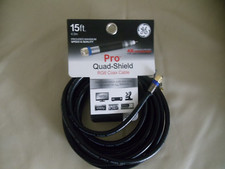 GE 15' FT. Pro Quad-Shield RG6 Coax Cable