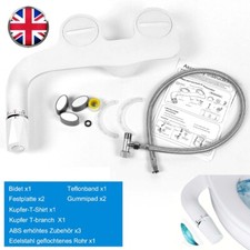 Bidet Toilet Seat Attachment Self Cleaning Dual Nozzle Bathroom Water Spray UK