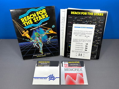 REACH FOR THE STARS 2ND EDITION APPLE II 2 COMPUTER GAME 5.25'' FLOPPY DISK SSG