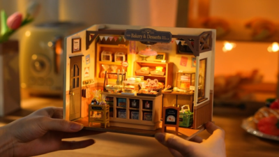 Rolife Becka's Baking House DIY Miniature 3D Wooden Dollhouse for