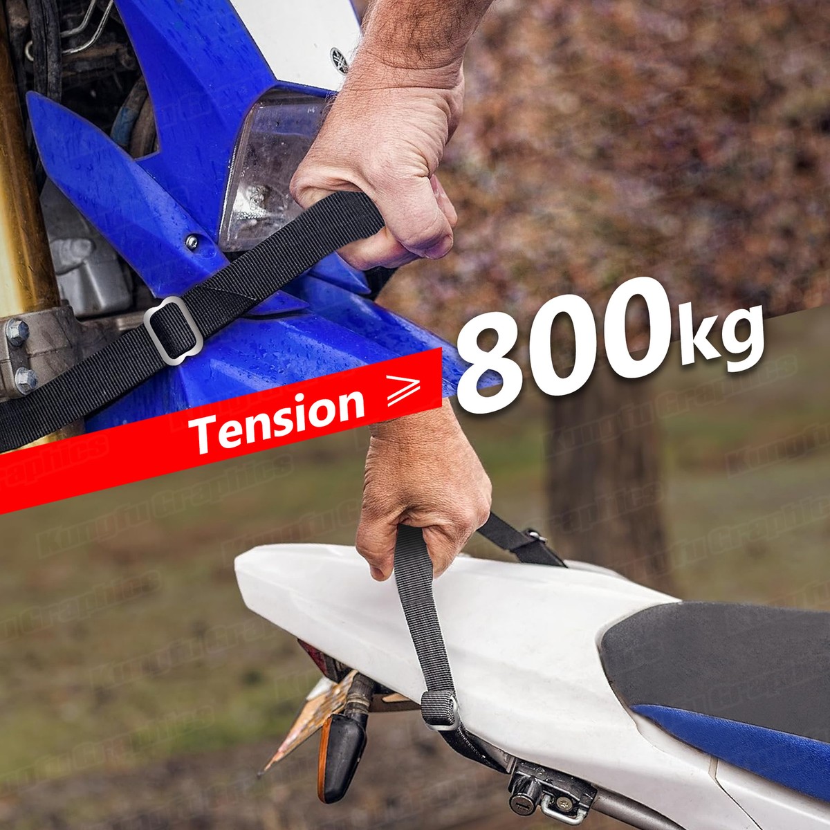 Pull Belt Rear Seat Strap for Dirt Bike MX Yamaha YZF WR YZ 85 125