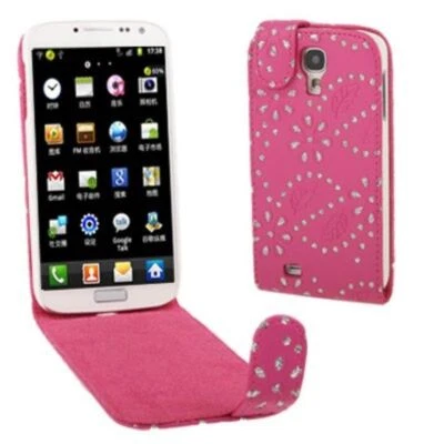 Handy Hülle Flip Case Schutz Tasche Design Strass Etui für Samsung Galaxy S4 TOP - Bild 1 von 4