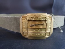 Indiana State Rifle ASSN 1951 Team Championship Any Sight Belt Buckle Brass
