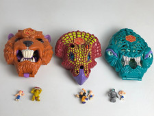 Mighty Max playset lot Dino lab, Grapples with Battle Cat Liquidates Ice Alien