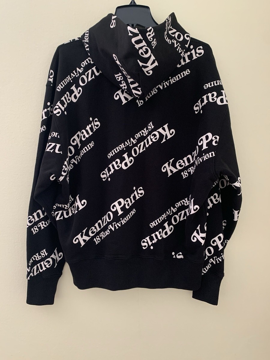 AUTHENTIC KENZO Verdy Logo Oversize Cotton Graphic Hoodie Size M