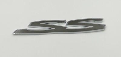 Chevy SS Commodore G8 Holden SS Rear Door Emblem Badge VE VF Gray Chrome
