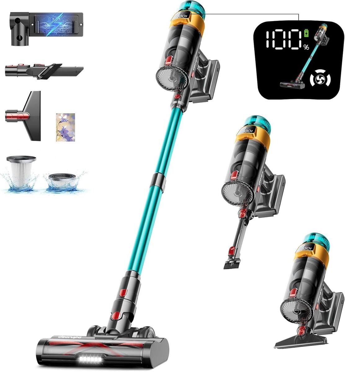 Cordless Vacuum Cleaner, 550W 45KPA 65Mins Cleaners for Home Cordless Vacuum Cleaner, 550W 45KPA 65Mins Cleaners for Home