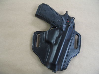 Taurus PT 92, 99, 100, 101 OWB Leather 2 Slot Molded Pancake Belt