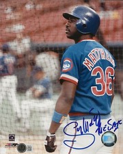 Gary Matthews signed Chicago Cubs 8x10 photo autographed W Sarge Inscrip Beckett