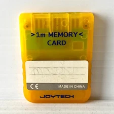 Joytech Clear Sony Playstation 1 PS1 1MB Memory Card - Tested & Working