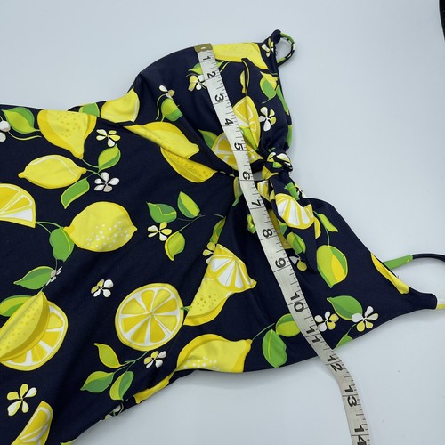 Trina Turk Women's High Leg Tie Front One Piece Swimsuit, Lemon Love, 2 - Picture 9 of 12