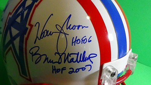 Earl Campbell Warren Moon +3 Signed Houston Oilers Helmet w/ Display Case - Picture 5 of 12
